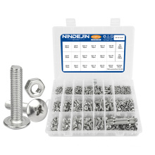 Truss Round Head Assorted Machine Screws M3 M4 M5 Button Head Stainless Steel Machine Screw and Nut Assortment